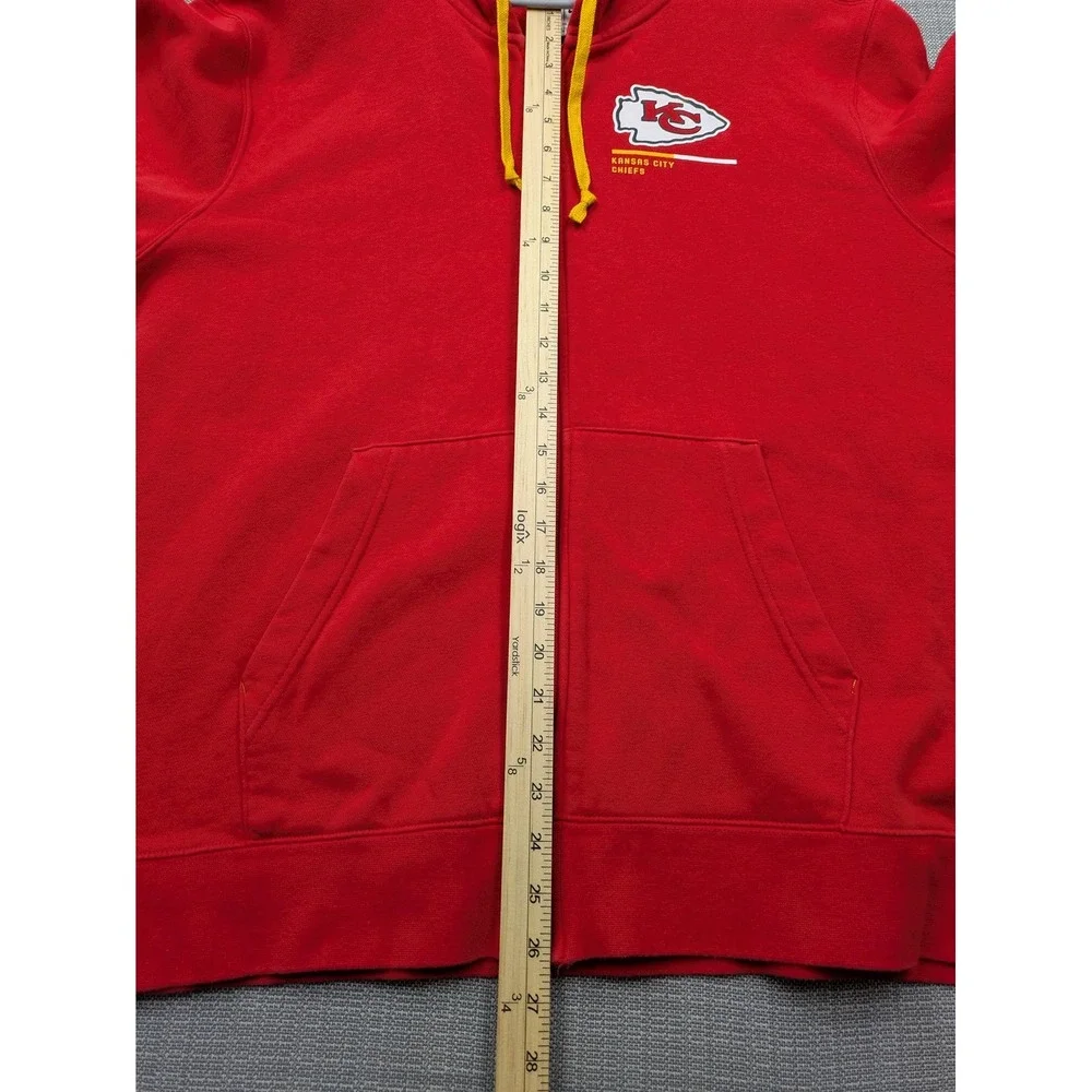 Kansas City Chiefs Hoodie Sweatshirt Mens XL Red NFL Football Nike Full Zip